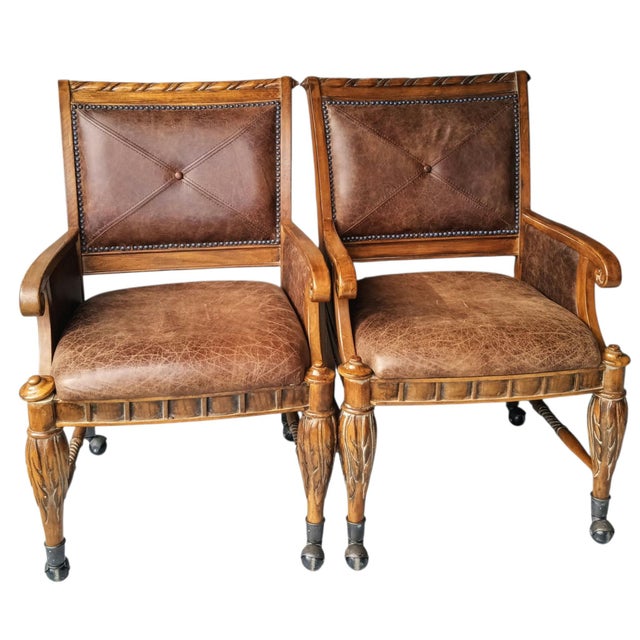 Elevate Your Game Nights With This Timeless Game Table and Matching Leather Chairs For Sale - Image 11 of 12