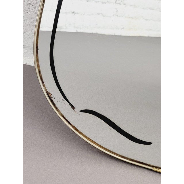 Free-Form Mirror in Gilded Frame, 1960s For Sale - Image 6 of 10