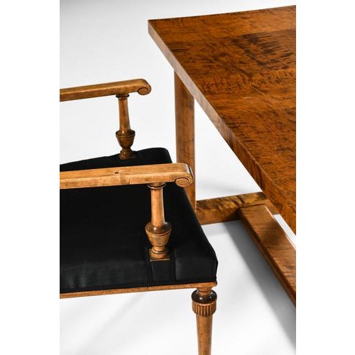 Library Table in Birch from Carl Malmsten, 1920s For Sale - Image 11 of 12