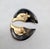 Vintage Signed Kunio Matsumoto for Trifari Modernist Brown/Gold Resin Clip Earrings-2 Pieces For Sale In Philadelphia - Image 6 of 7