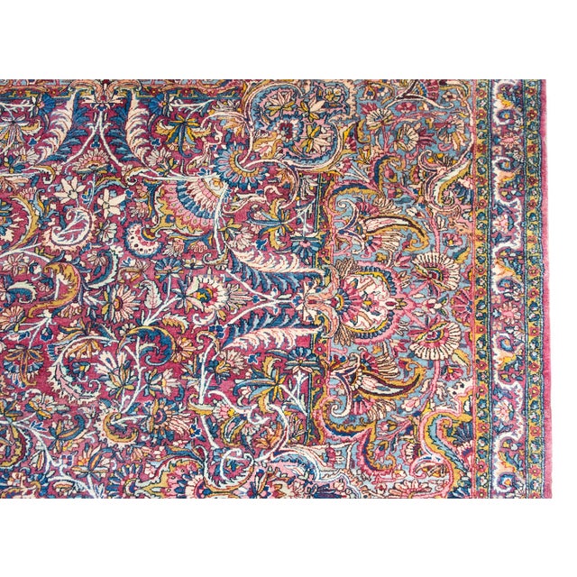 Early 20th Century Persian Kirman Rug For Sale In Chicago - Image 6 of 15