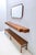 Vintage Entryway Set of Wall Mirror, Walnut Console and Bench, Italy, 1959, Set of 3 For Sale - Image 12 of 18