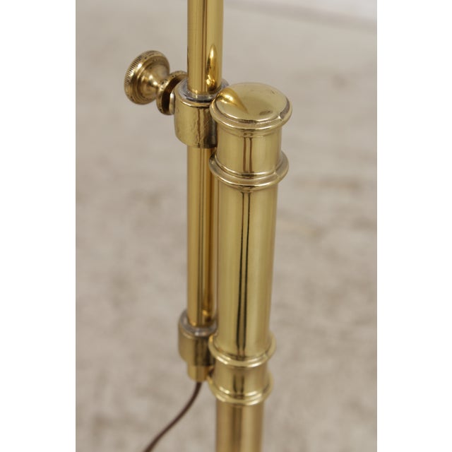 1980s Mid Century Modern Adjustable Brass Floor Lamp For Sale - Image 11 of 16