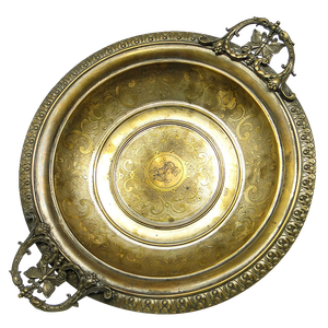 Antique Austro-Hungarian Fruit Bowl with Butterflies by Albrecht Kohler