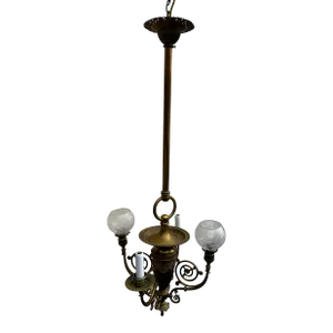 Vintage Four Light Gas Electric Fixture
