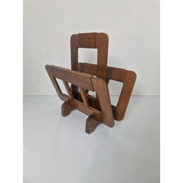1960s Vintage Wooden Magazine Holder, 1960s For Sale - Image 5 of 10