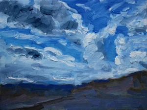 Cloudscape, Nevada (Original Oil on Linen Panel)