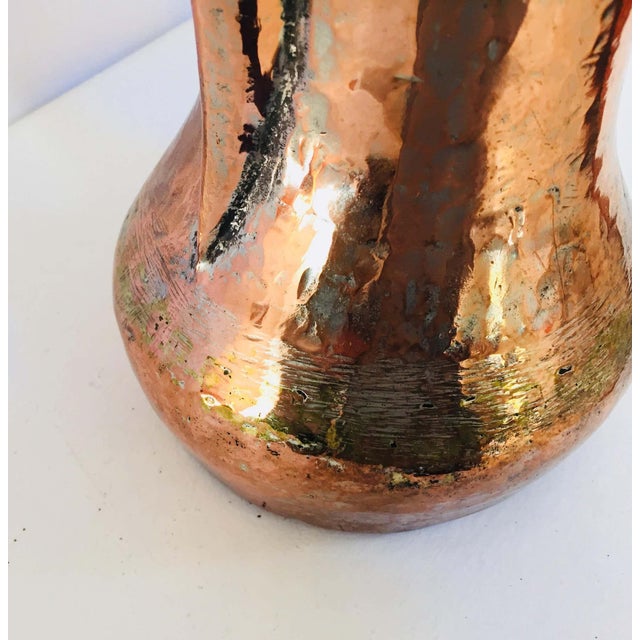 Antique Dallah Coffee Pot, Hand-Hammered Copper & Brass, Oman, 1890 For Sale - Image 12 of 18