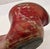 Red Signed Raku Ceramic Flower Arrangement Bowl With Frog-Style Center For Sale - Image 8 of 11