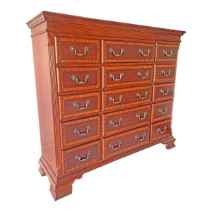Large 15 Drawer Tall Traditional Wood Dresser Chest of Drawers in Antique Style