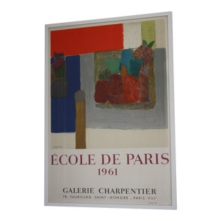 Original 1961 Framed Pierre Lesieur Exhibition Poster by Mourlot For Sale