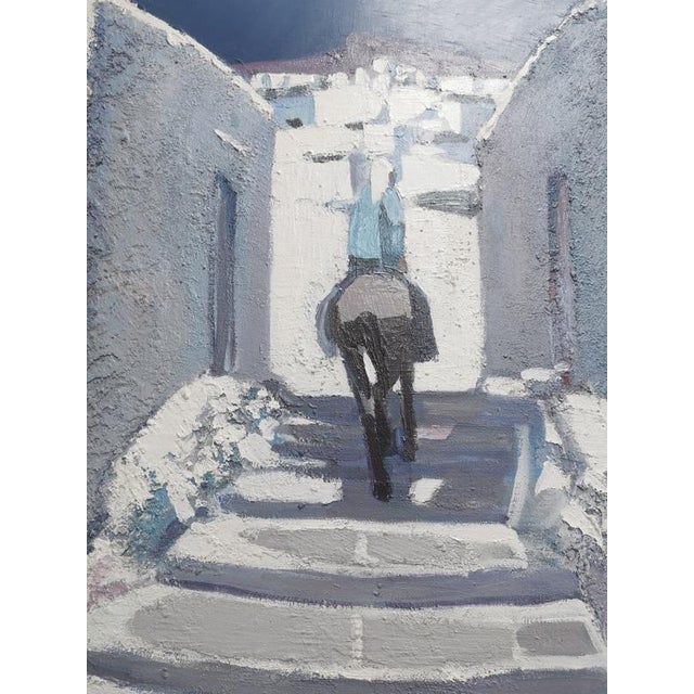 Bricka, La montée vers Ios, 1990s, Oil on Canvas For Sale - Image 3 of 9