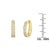 10KT Yellow and White Gold Diamond Hoop Earring (1/2 cttw, J-K Color, I2-I3 Clarity) For Sale In New York - Image 6 of 6