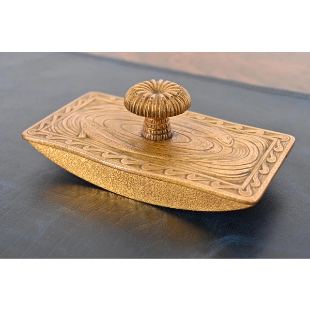 Tiffany Studios New York Nautical Bronze Doré Rocker Blotter For Sale - Image 11 of 11
