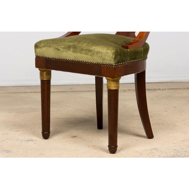 Set of 8 Early 19th Century French Empire Mahogany Gondola Dining Chairs For Sale - Image 10 of 18