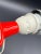 Red Sculptural Mid-Century Porcelain Lamp in the style of Heifetz, Space Age, Red For Sale - Image 8 of 15