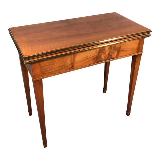 1820 South German Biedermeier Walnut Card Table For Sale