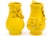 Gold Vintage Yellow Chinese Peking Glass Vases - a Pair For Sale - Image 8 of 9