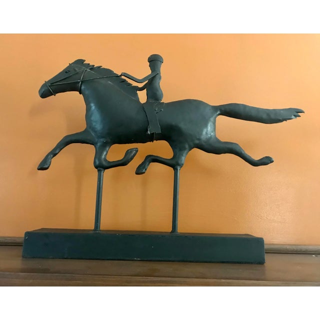 1950s Vintage Double-Bodied Sculpture of Horse and Rider For Sale - Image 5 of 5