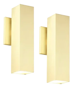 Pair of Contemporary Melrose Wall Sconces in Satin Brass