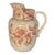 Late 19th Century French Terre De Fer Red Floral Transferware Pitcher For Sale