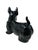 Rare VTG Black Ceramic Scottie Dog Figurine With White Highlights | Mid-Century Japanese Scottish Terrier Decor | Unique "Dc" Mark For Sale In Tampa - Image 6 of 13