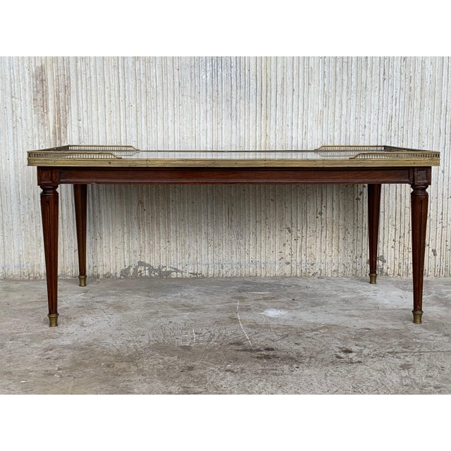19th Rectangular Bouillotte Louis XVI Style Table Guéridon with Fluted Legs For Sale - Image 18 of 18