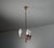 Gold Vintage Italian Brass and Opaline Glass Chandelier, 1950s For Sale - Image 8 of 9