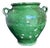 Antique South-West French Green Glazed Terracotta Jar, 1890s For Sale