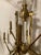 Brass Mid Century Modern Lightolier Style Brass and Lucite Angular 9 Arm Chandelier For Sale - Image 8 of 9