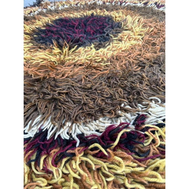 Vintage Scandinavian Swedish Round Rug, 1960s For Sale - Image 16 of 18
