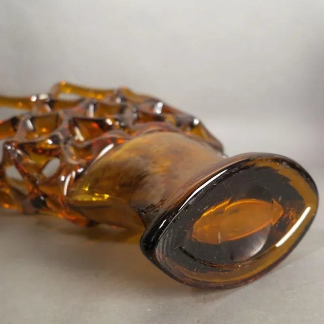 Large Italian Murano Glass Bowl with Grid Pattern from Made Murano Glass, 1950s For Sale - Image 6 of 15