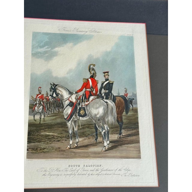 Pair Antique Military Hand-Colored Engravings, Framed For Sale - Image 12 of 18
