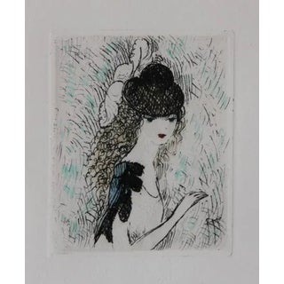 Early 21st Century "Le Chapeau sur les Yeux" Etching by Marie Laurencin For Sale
