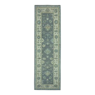 Turkish Oushak Rug 2'10" x 9' #19117 For Sale