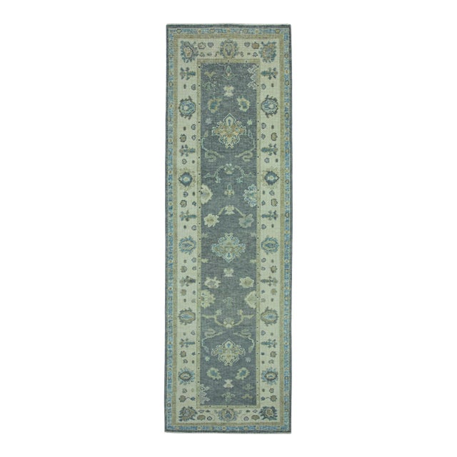 Turkish Oushak Rug 2'10" x 9' #19117 For Sale