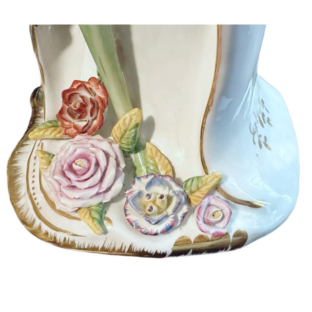 Late 19th Century Antique 19th Century Royal Vienna Style Triple Folate Porcelain Wedding Vase For Sale - Image 5 of 9