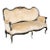 Ebonize Burled Walnut French Victorian Louis XV Bronze Mounted Settee circa 1890 For Sale