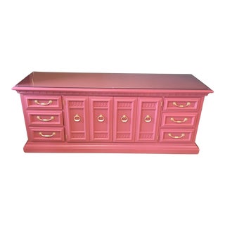 1970s Radicchio Satin Lowboy Dresser For Sale