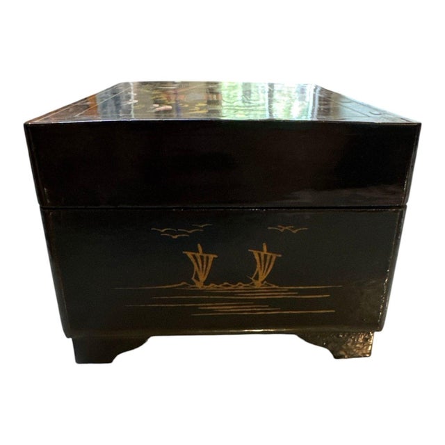 1920s 1920s Japanese Lacquered Jewelry Box For Sale - Image 5 of 7