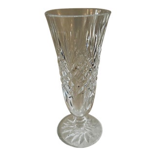 Vintage Waterford Crystal Ashbourne 7” Footed Vase Signed Ireland Discontinued For Sale