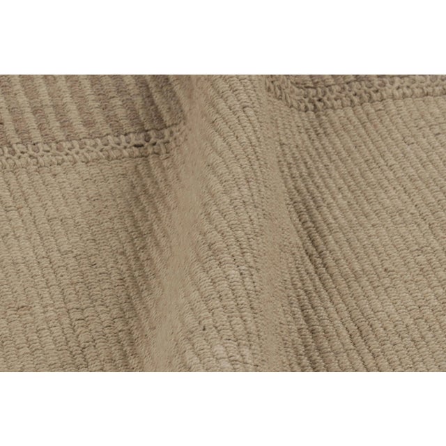 Rug & Kilim's Accent Kilim, Beige and Light Brown Textural Stripes For Sale In New York - Image 6 of 7