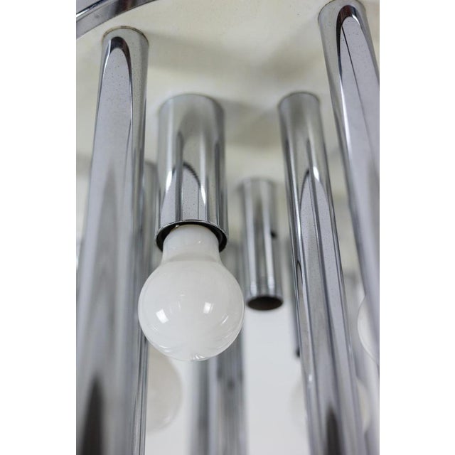 Chandelier in Murano Glass and Chrome Metal, 1970s For Sale - Image 4 of 10