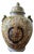 Large Cherub Painted Floor Vase/Urn For Sale