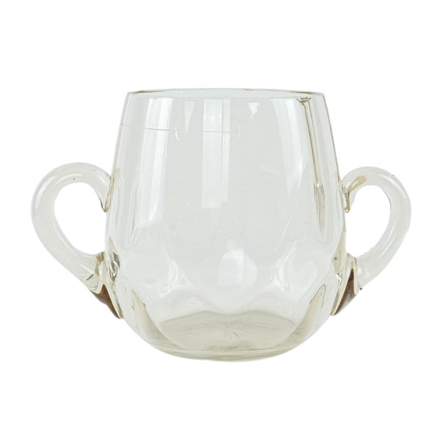 Light Yellow Italian Glass Ice Bucket, 1970s For Sale - Image 8 of 8