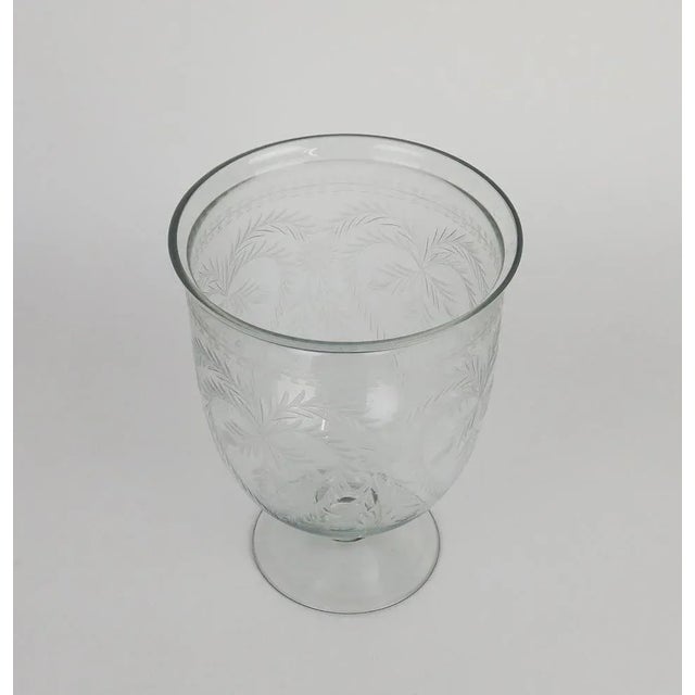 Engraved Glass Photophore Cup For Sale - Image 5 of 10