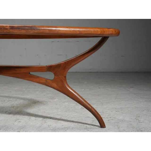 Giuseppe Scapinelli Coffee Table in Caviuna and Glass, Brazil, 1950s For Sale - Image 3 of 8
