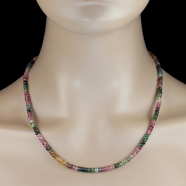 Multi-Color Tourmaline Necklace Description Add a touch of natural color and effortless elegance to your jewelry...
