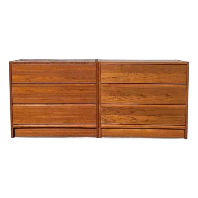 Pair of G Plan Teak Three-Drawer Dressers or Modular Lowboy, 1960s For Sale