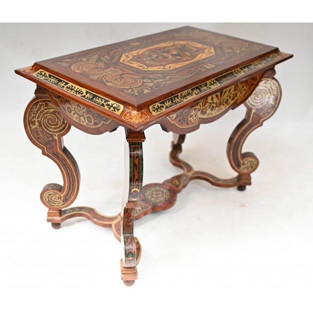 Italian Marquetry Side Table Console Inlay For Sale - Image 14 of 18